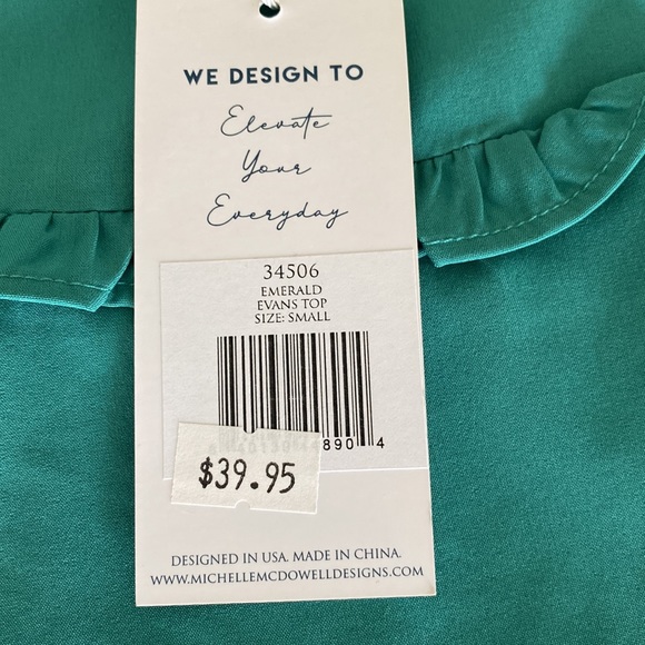 Michelle McDowell ruffle top size S - Picture 3 of 3